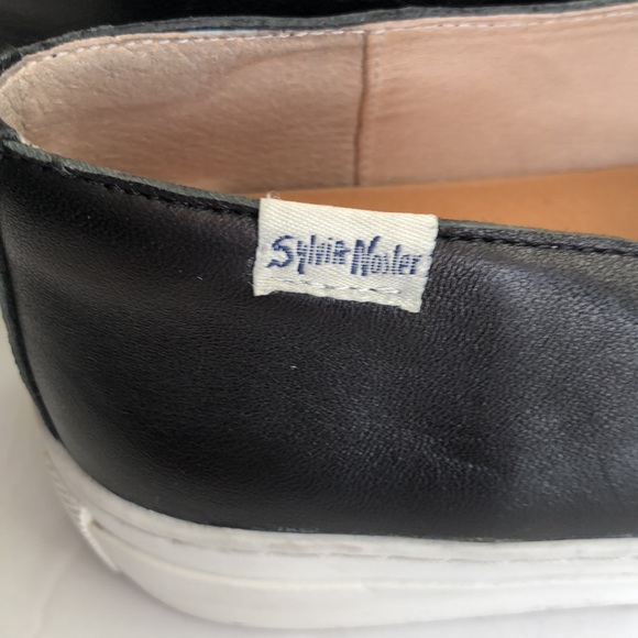 Fringed Black Leather Sneakers - Picture 6 of 9